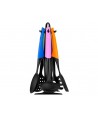 Lot de 5 ustensiles en nylon et silicone + support