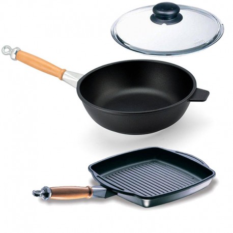 Sauteuse Diamant Stone 24cm + grill viande Diamant Stone 27X27cm