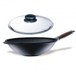 Wok 32cm Diamant Stone avec couvercle 