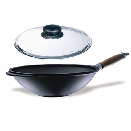 Wok 32cm Diamant Stone avec couvercle 