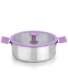 Faitout Inox 24cm "Modèle Versailles" avec couvercle lilas