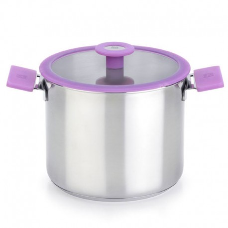 Grand faitout Inox 20cm "Modèle Versailles" avec couvercle lilas
