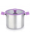 Grand faitout Inox 24cm "Modèle Versailles" avec couvercle lilas