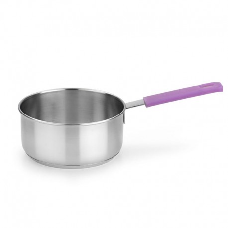 Casserole Inox 14cm "Modèle Versailles" avec manche lilas