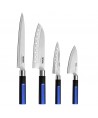 Set de quatre couteaux Japonais en acier inoxydable
