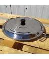 Plat à Paella en inox 50cm + couvercle - Spécial induction