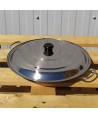 Poêle en inox anti-adhésif 40cm + couvercle - Spécial induction
