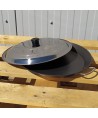Poêle en inox anti-adhésif 50cm + couvercle - Spécial induction