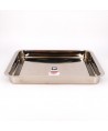 Lot de deux plat à rotir rectangle en inox x cm et x cm BRA